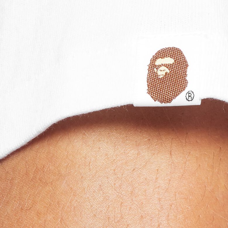 A Bathing Ape Head One Point Tee white