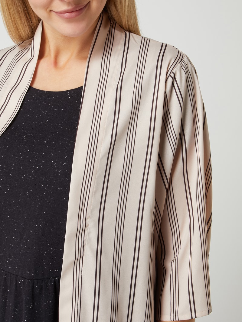 Kimono mit Streifenmuster Modell 'Sophia' in weiß