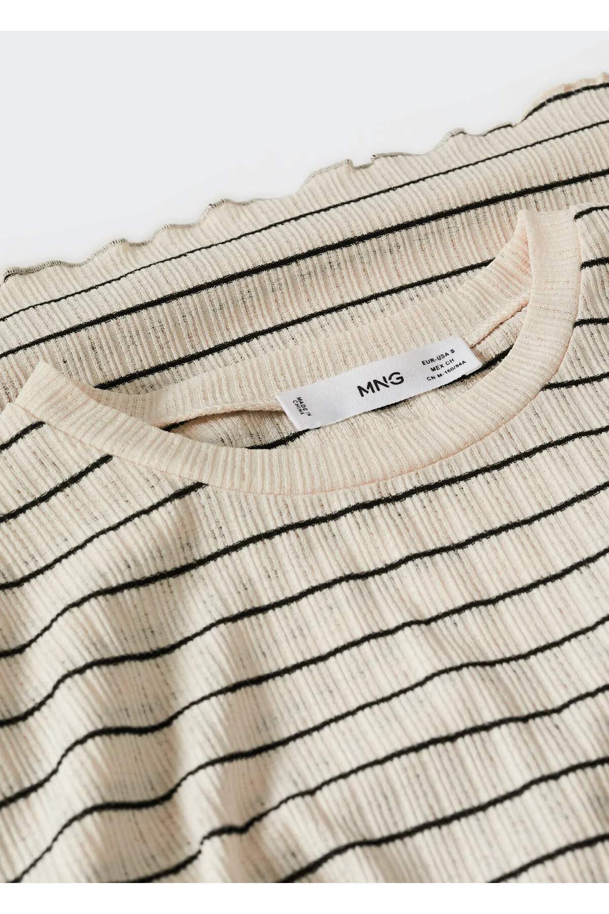 MANGO  Beiges Damen-T-Shirt 37067722
