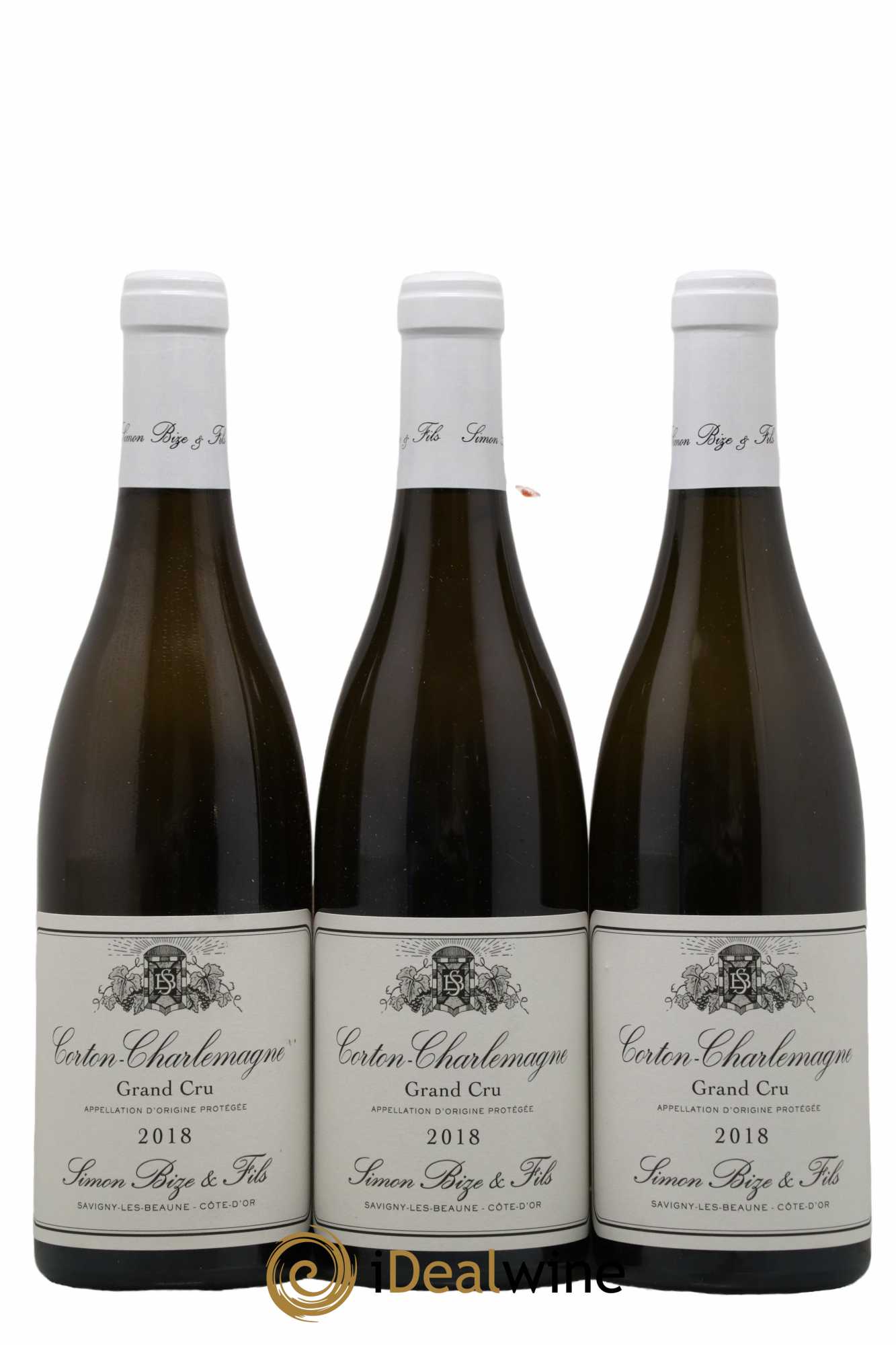Corton-Charlemagne Grand Cru Simon Bize & Fils  2018 - Lot de 3 Bouteilles