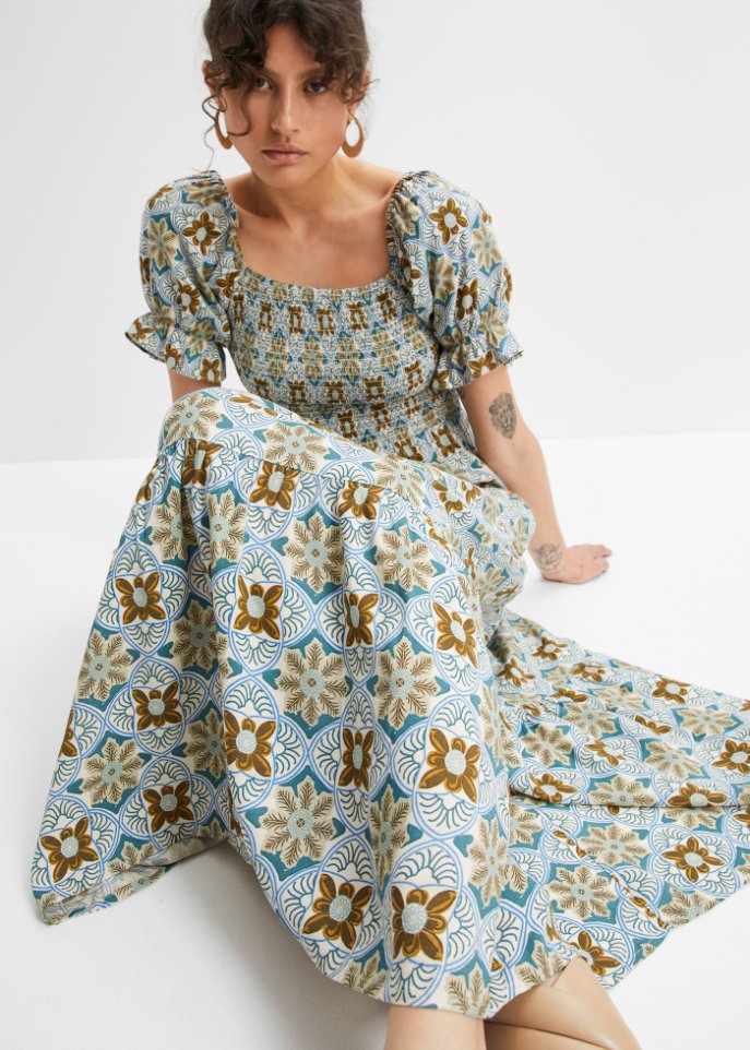 Maxikleid mit Smock