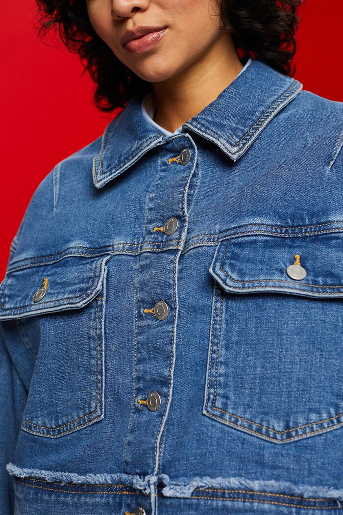 Oversize Jeansjacke in Cropped-Länge