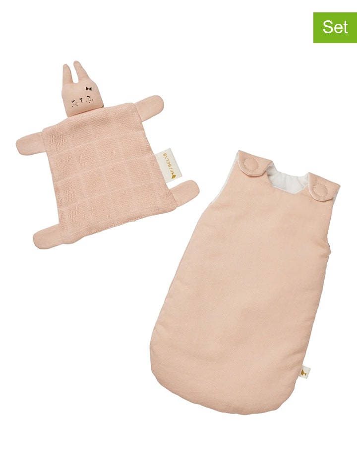 FABELAB 2er Set: Puppen-Schlafsack mit Wickelunterlage in Rosa - ab 12 Monaten günstig kaufen onesize