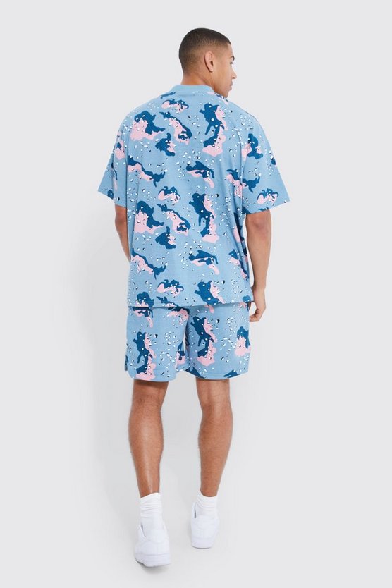 Oversize Camouflage T-Shirt-Set