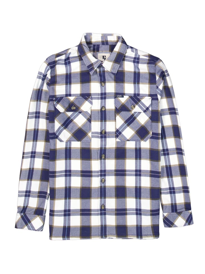 Garcia Thermohemd kariert in whale blue günstig kaufen