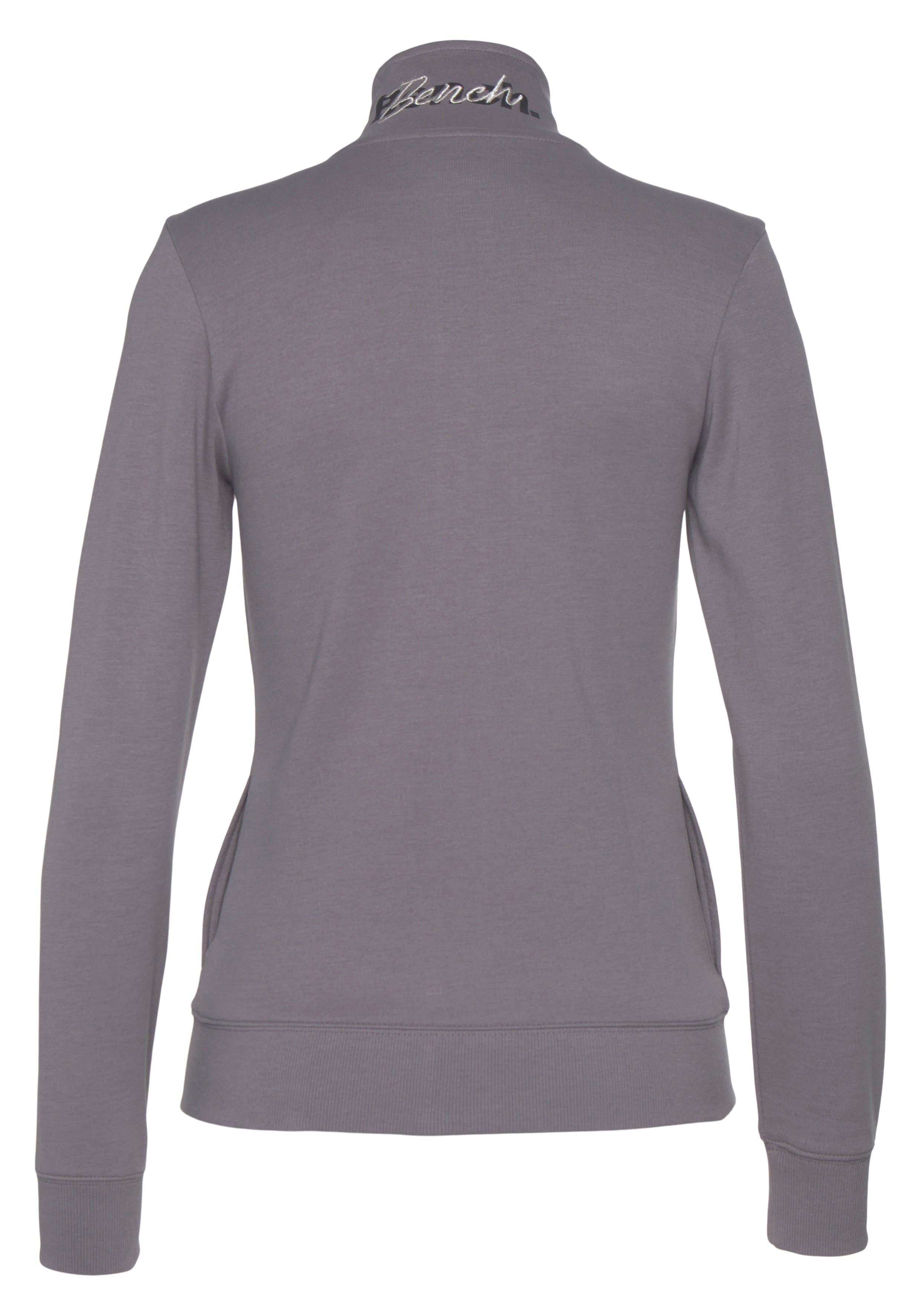 Bench. Loungewear Sweatjacke (1-tlg) mit bestickten Stehkragen, Loungeanzug