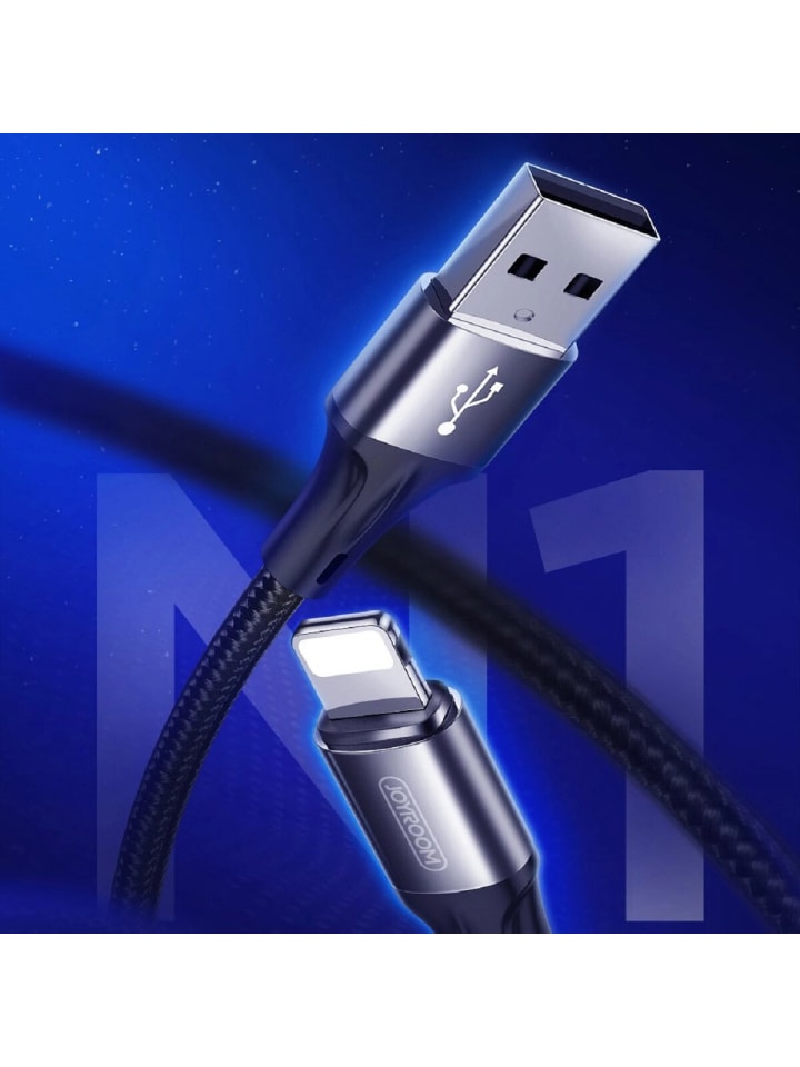 COFI 1453 USB zu iPhone Ladekabel Schnelles Aufladen und Datenübertragung in Schwarz günstig kaufen 1