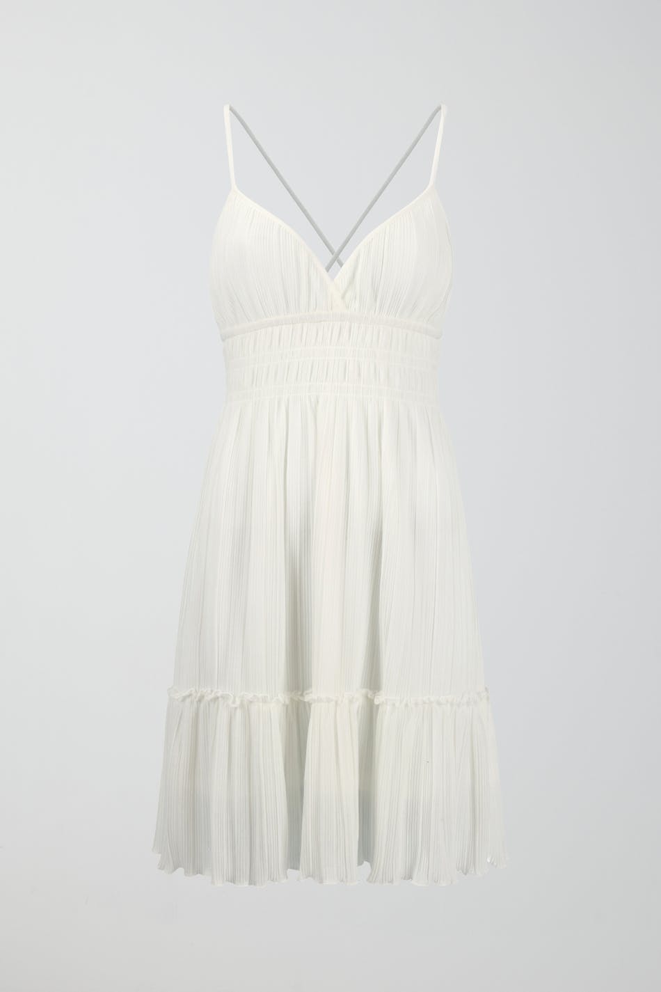 Plissé mini dress