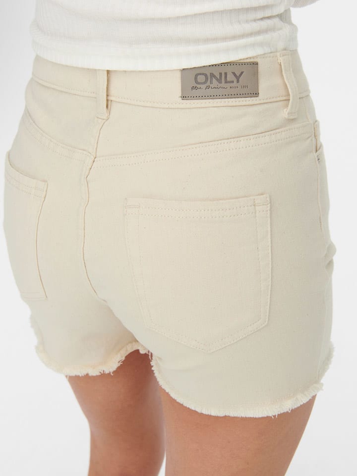 ONLY Jeans-Shorts in Creme günstig kaufen
