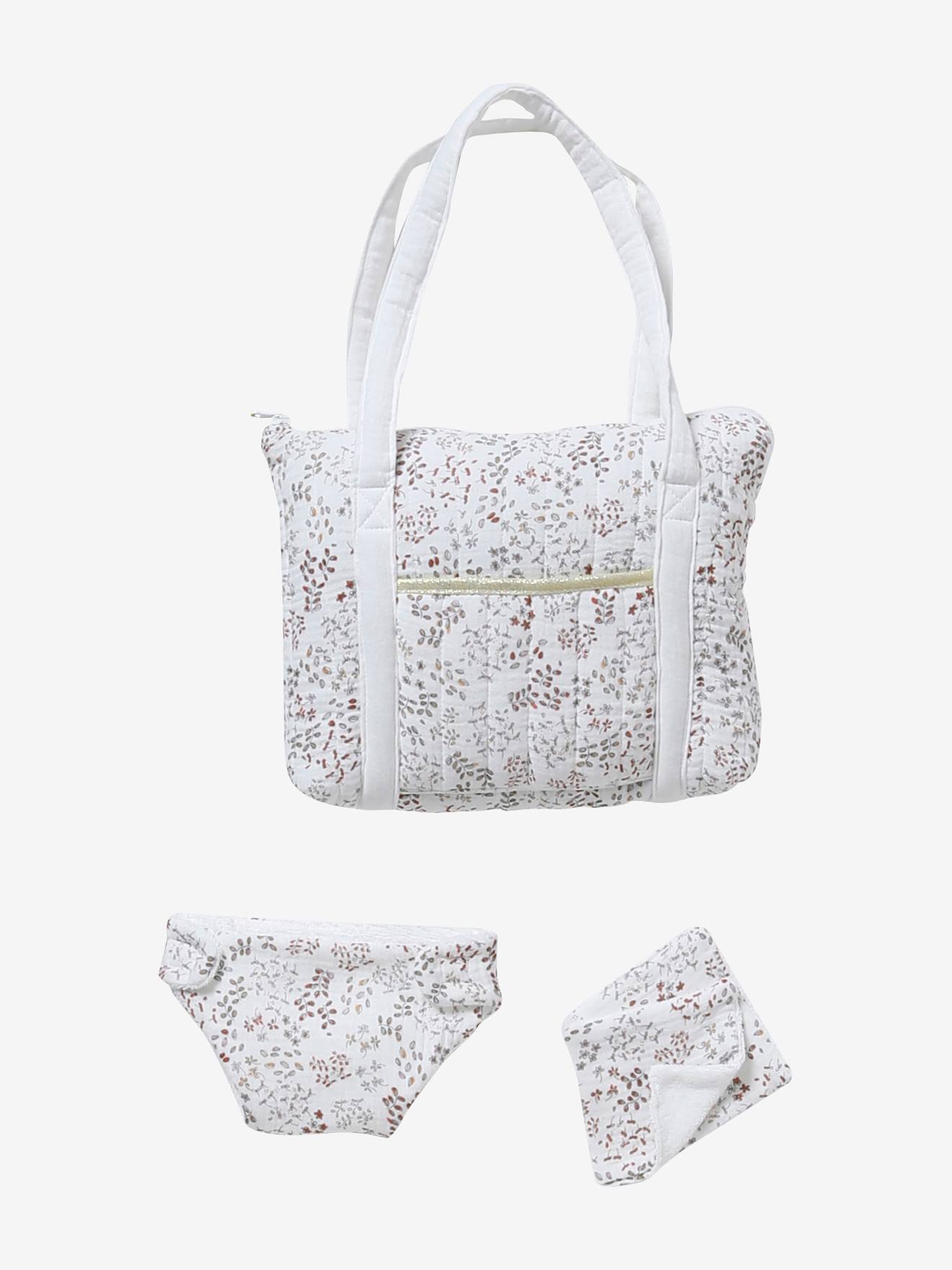Sac à langer poupon en gaze de coton multicolore