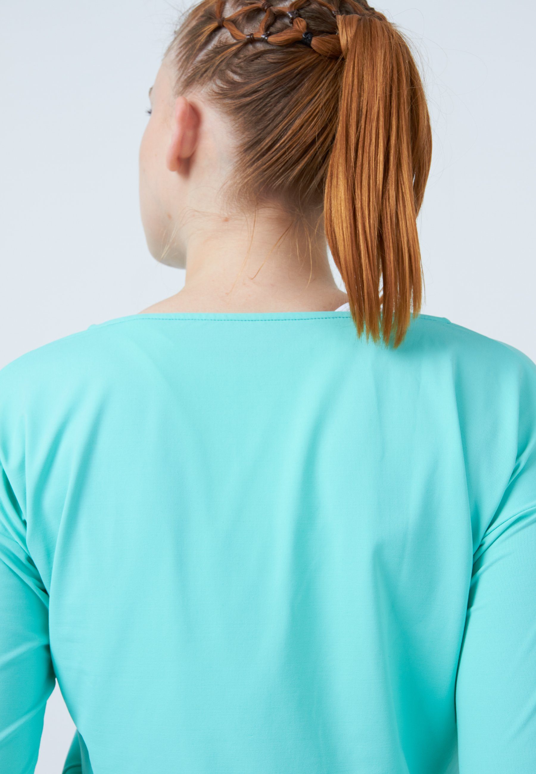 SPORTKIND Funktionsshirt Tennis 3/4 Loose Fit Shirt Mädchen & Damen mint