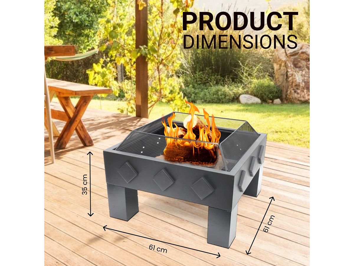 HEAT Outdoor Living Kvadrat Feuerschale