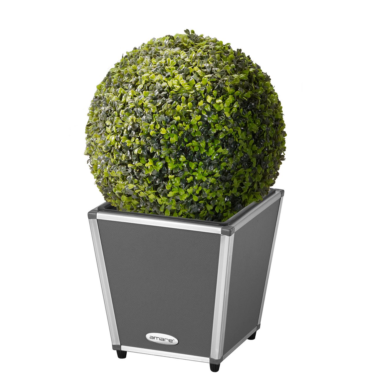 Weles AMARE Fiberglas Design Pflanzgefäß PUR 26 x 26 x 27 cm, grau