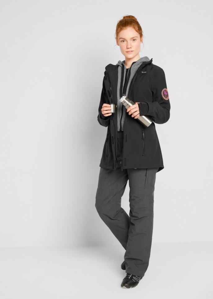 Softshell-Longjacke, 2 in 1-Optik