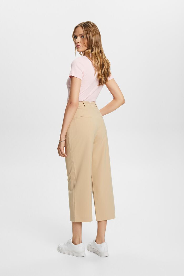 High-Rise-Culotte mit Bundfalten
