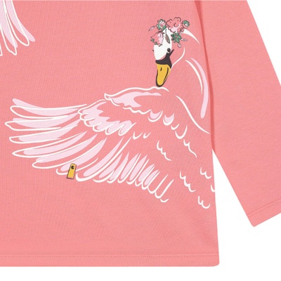 T-Shirt langarm, pink für Mädchen