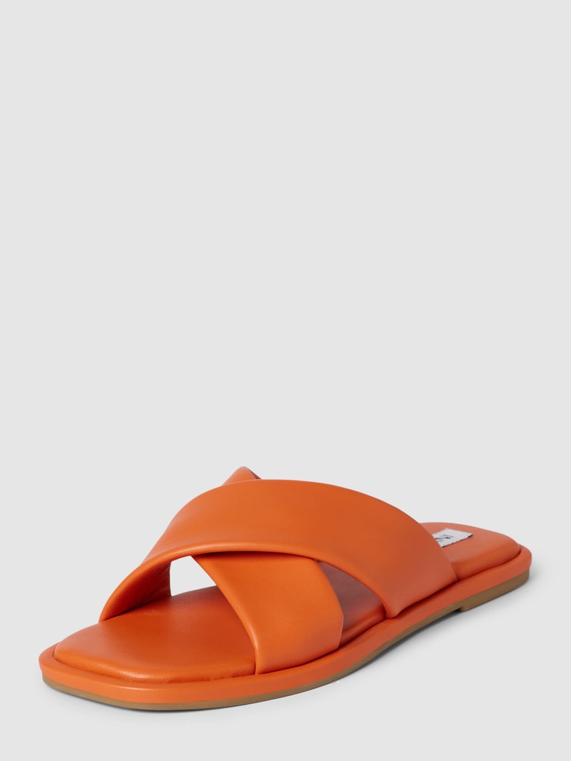 Slides mit gekreuzten Riemen in orange