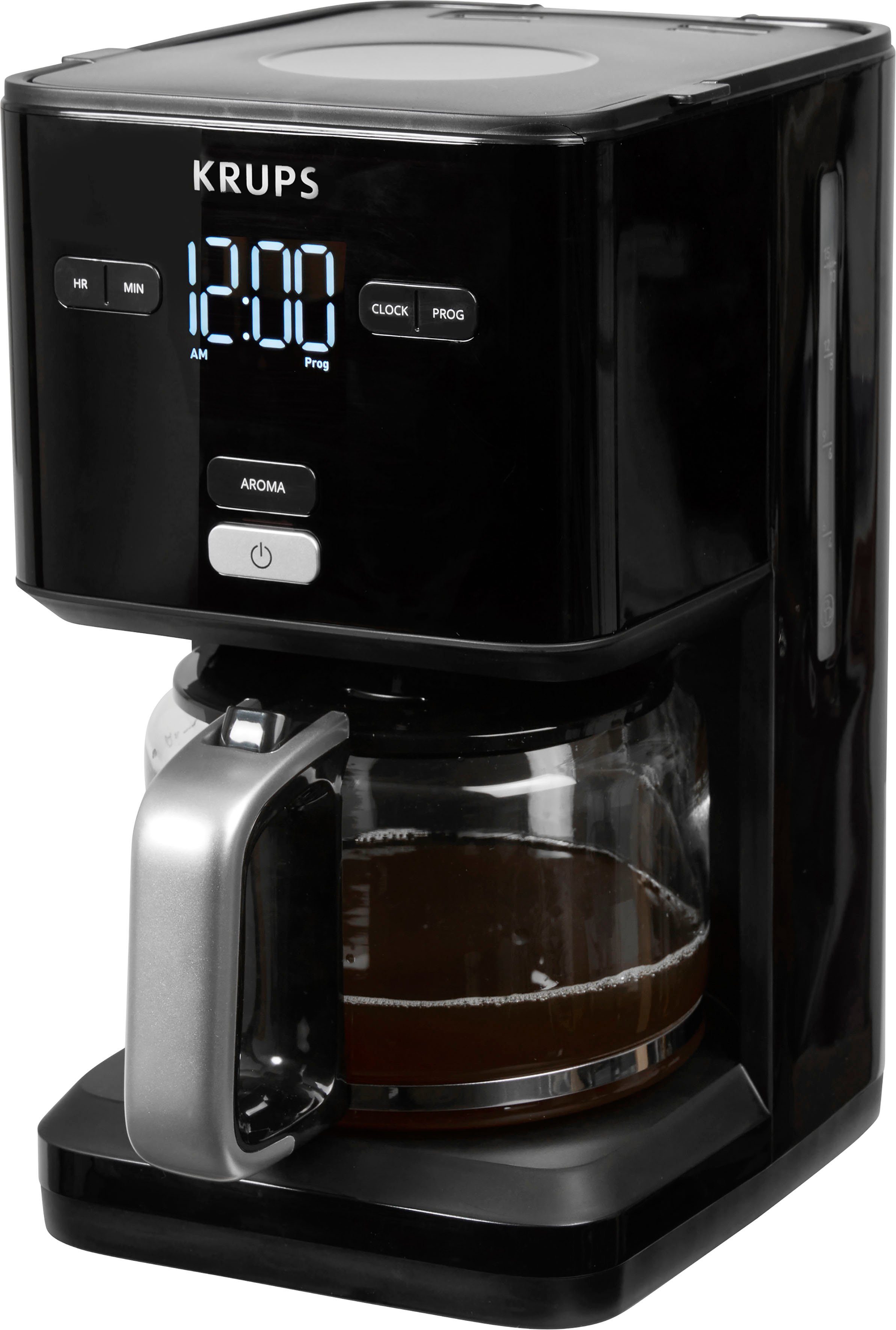 Krups Filterkaffeemaschine KM6008 Smart'n Light, 1,25l Kaffeekanne, 24-Std-Timer, automatische Abschaltung nach 30 Minuten