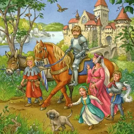 Kinderpuzzle ab 5 Jahren - Ritterturnier im Mittelalter - 49 Teile