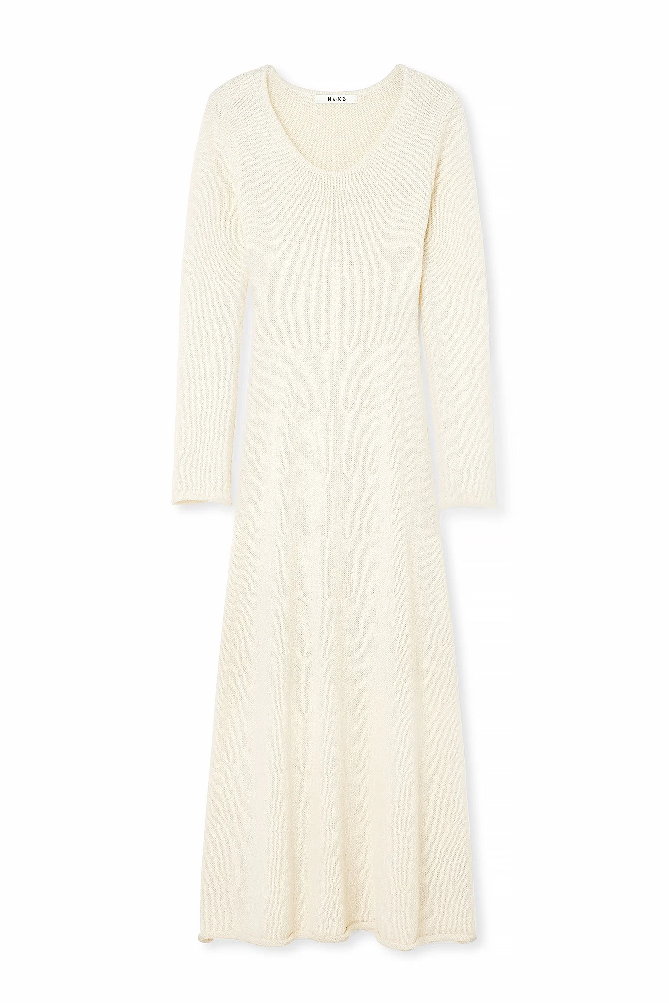 Langärmeliges Maxi-Strickkleid