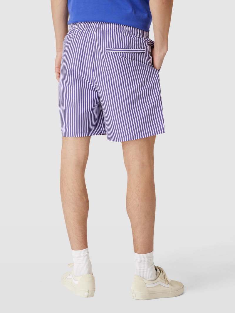 Shorts mit elastischem Bund in lila