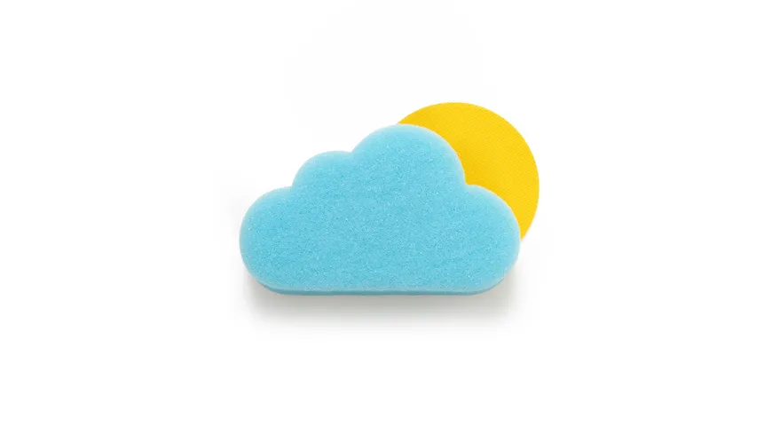 Kikkerland Schwamm Wolke + Halter