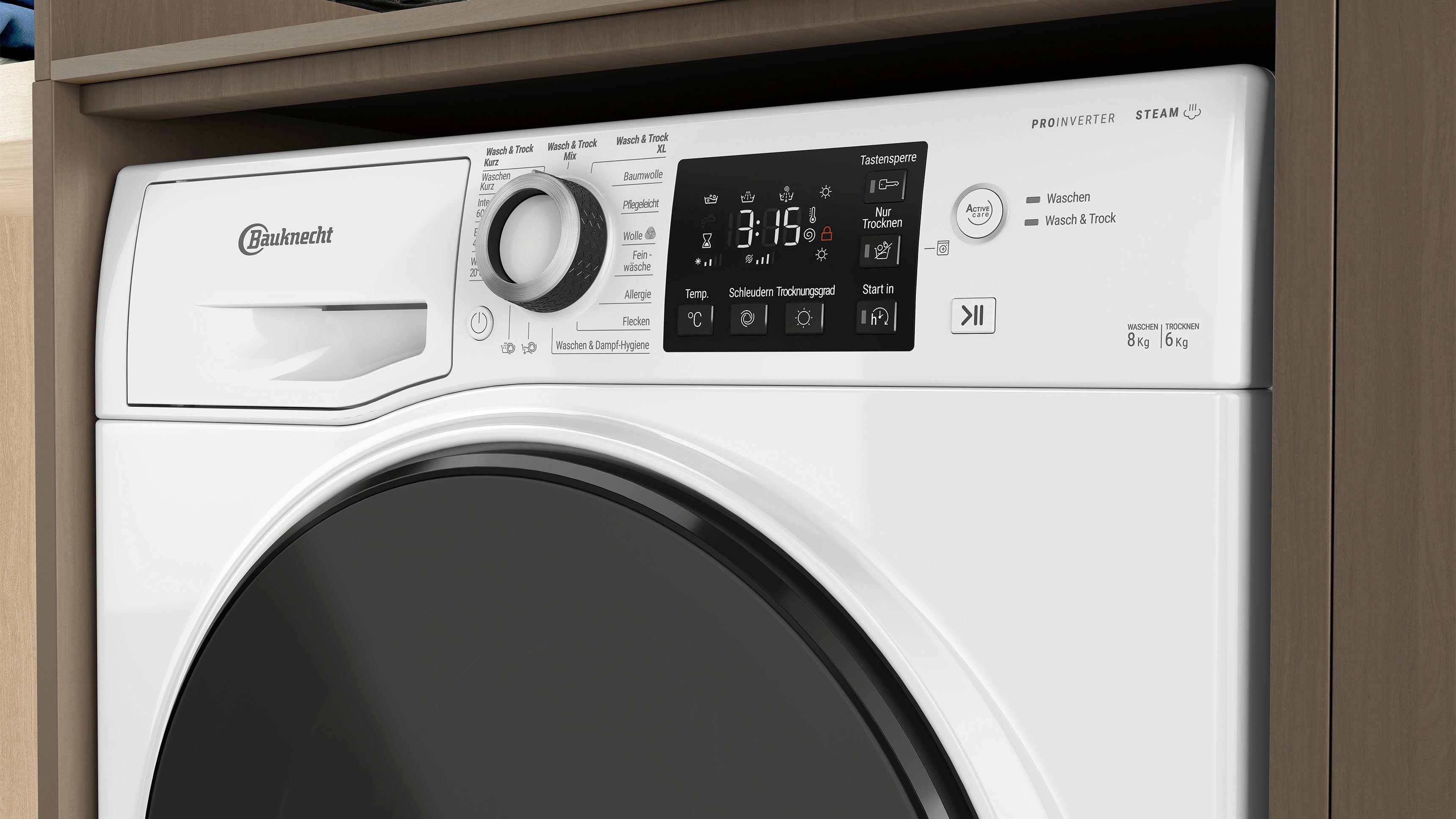 BAUKNECHT Waschtrockner WATK Sense 86S 41 N, 8 kg, 6 kg, 1400 U/min