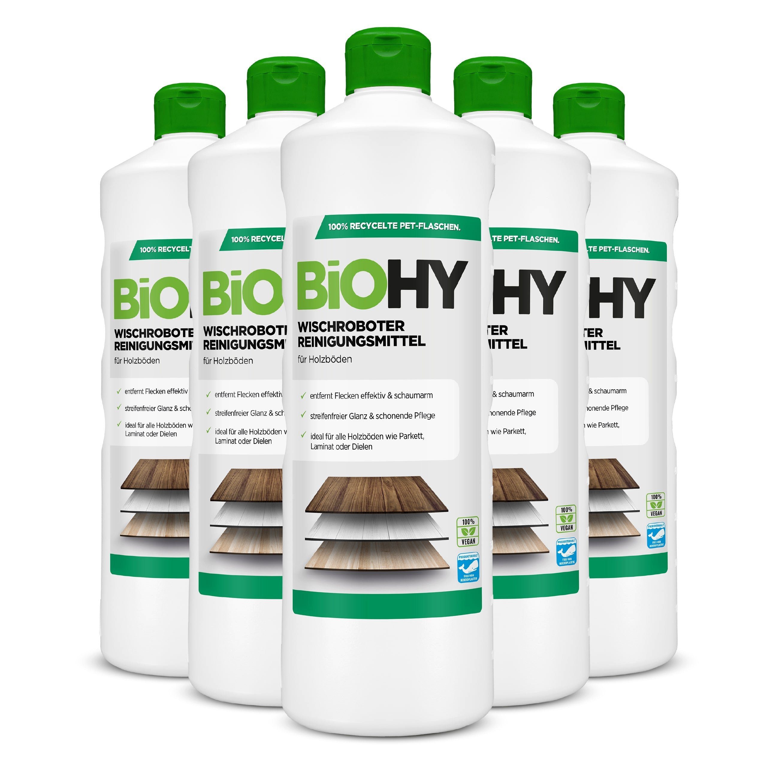 BiOHY Wischroboter Reinigungsmittel für Holzböden 1 x 250 ml Flasche... Vinyl- und Designbodenreiniger (1-St)