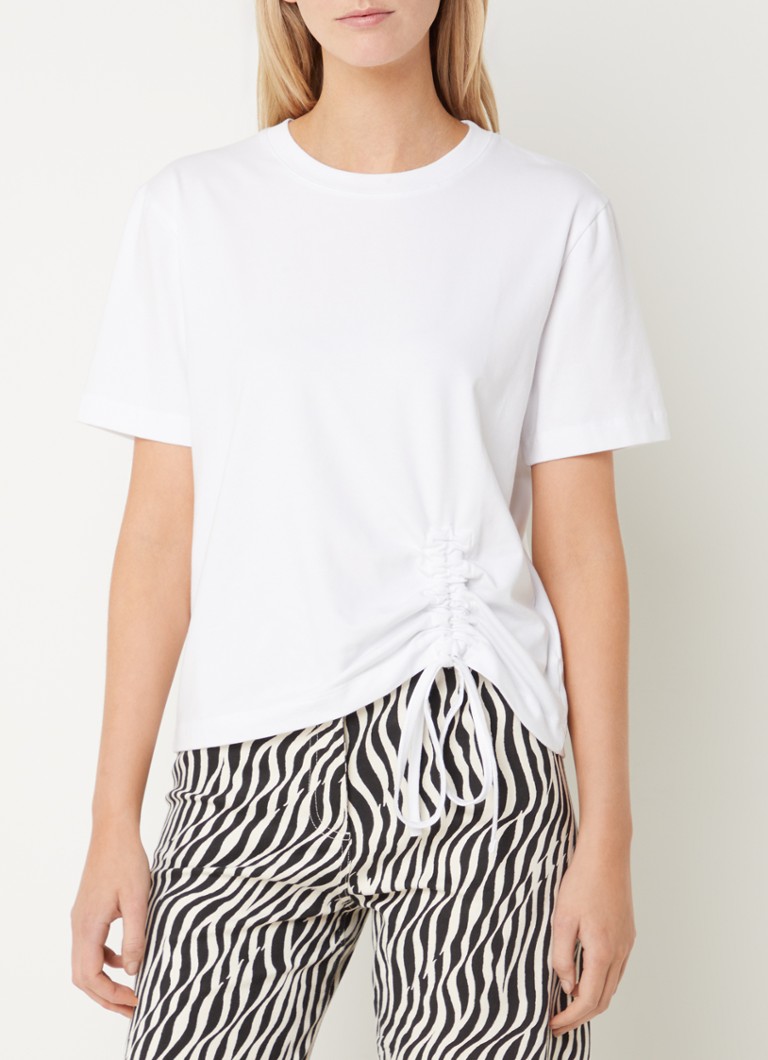 French Connection Rallie t-shirt with drawstring detail