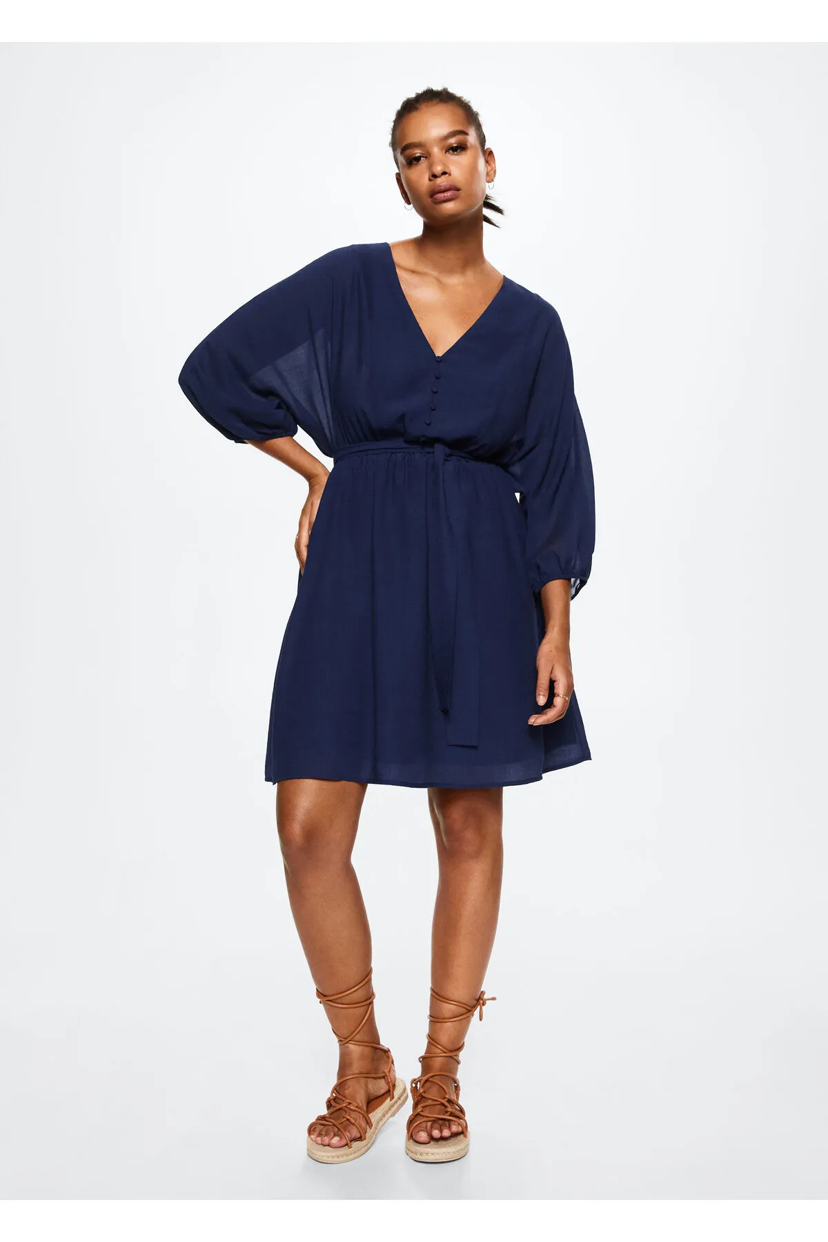 MANGO  Blaues Damenkleid 37053838