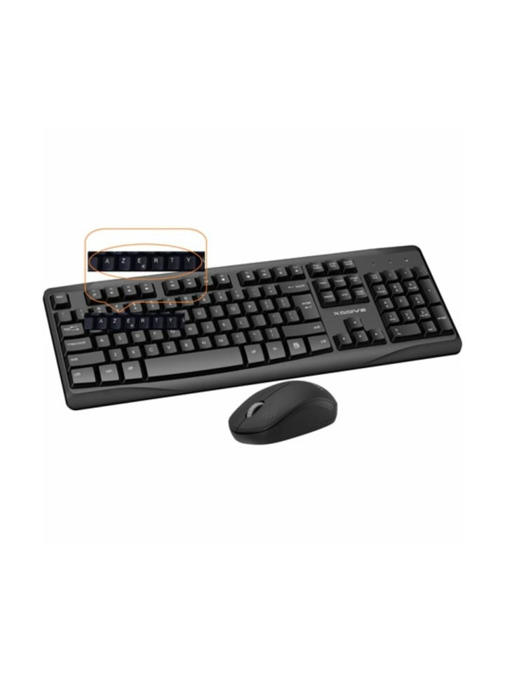 COFI 1453 Kabellose Bluetooth Tastatur QWERTY   Kabellose Maus Set in Schwarz günstig kaufen onesize