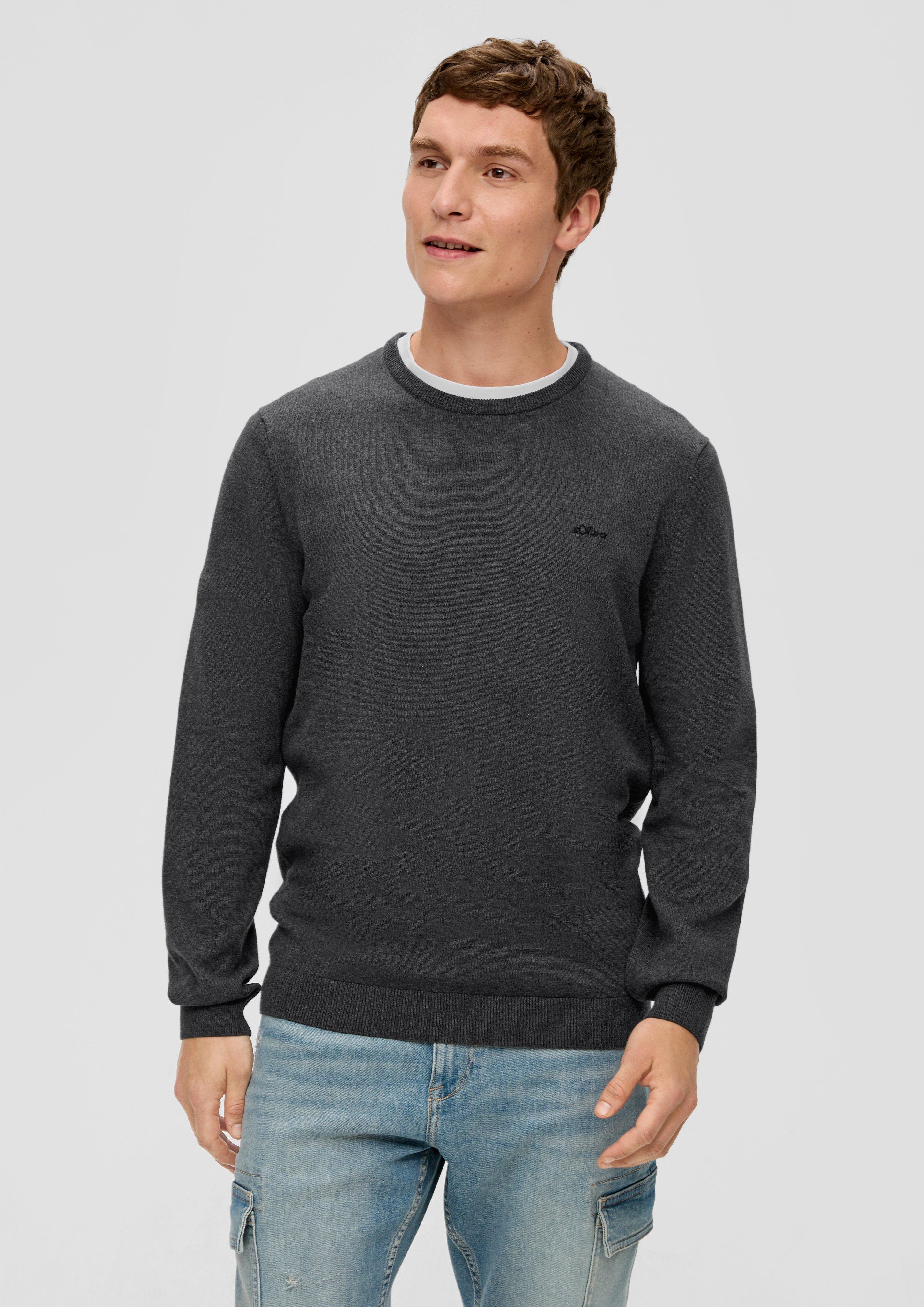 Strickpullover mit Logo-Stickerei  2143173-98W2