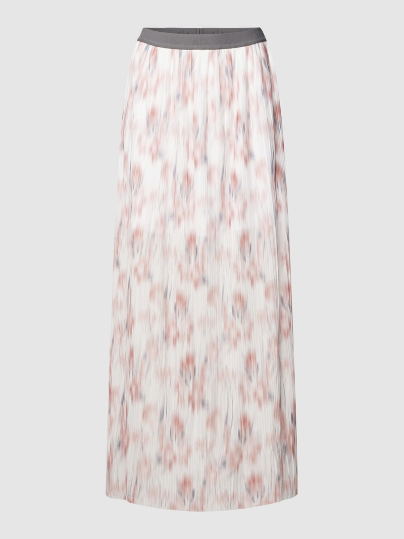 Maxirock mit Allover-Muster in offwhite