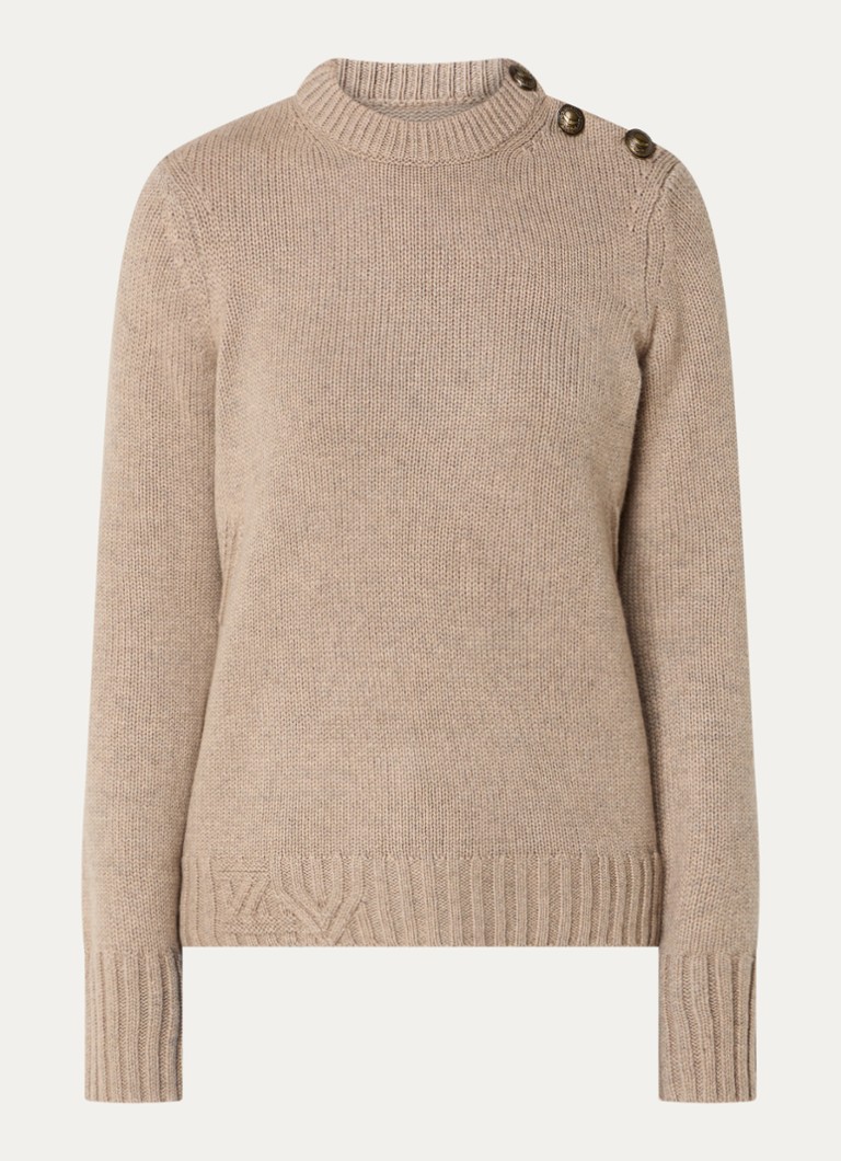 Zadig&Voltaire Malty karkeaneulottu kashmirneulepusero koristenapeilla