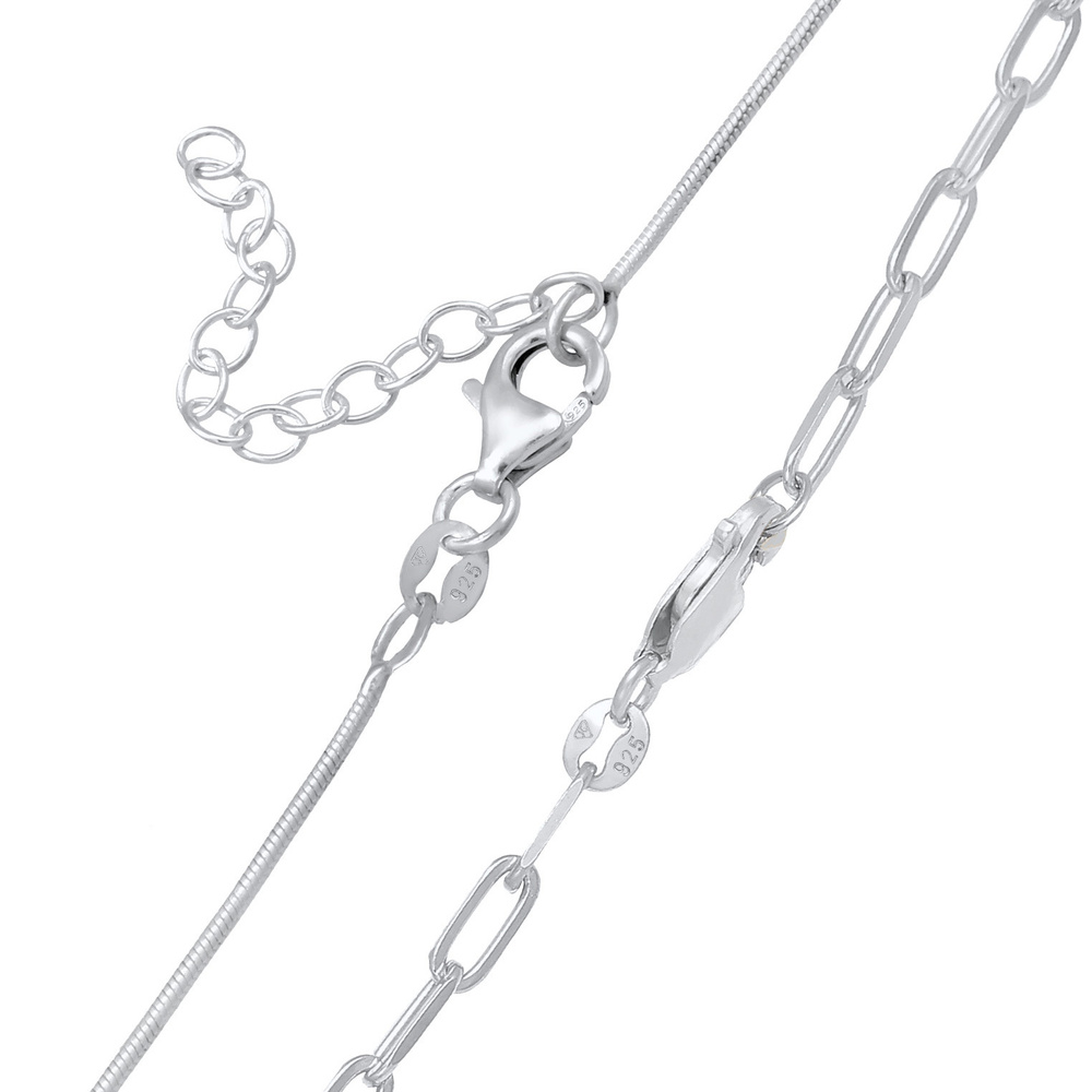 Elli PREMIUM Elli PREMIUM Ensemble de Bijoux Femmes Choker Maillons Set Basicque en argent ste collier