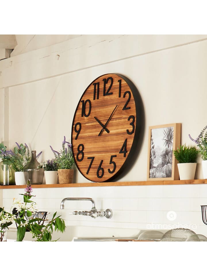 Atmosphera Créateur d'intérieur Wanduhr in braun günstig kaufen onesize