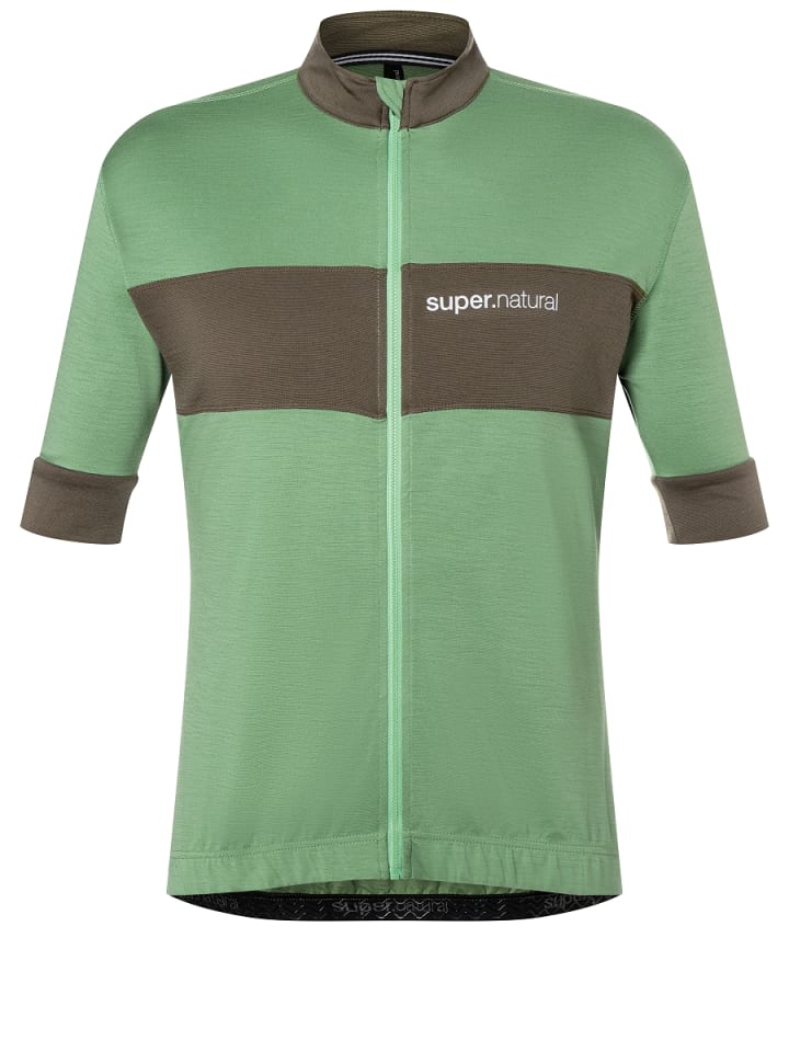 super.natural Merino Fahrradtrikot M GRAVIER CAMISA in grün günstig kaufen