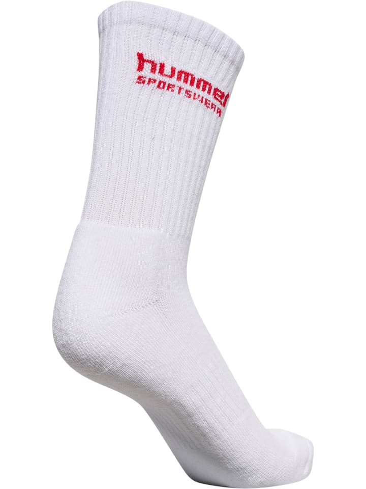 Hummel Hummel Long Socken Hml3-Pack Erwachsene in WHITE/TANGO RED günstig kaufen