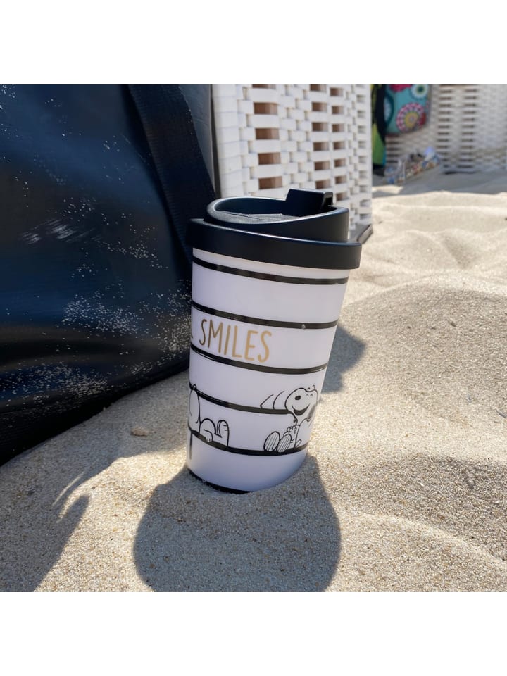 Geda Labels Coffee to go Becher Snoopy All Smiles in Weiß - 400 ml günstig kaufen onesize