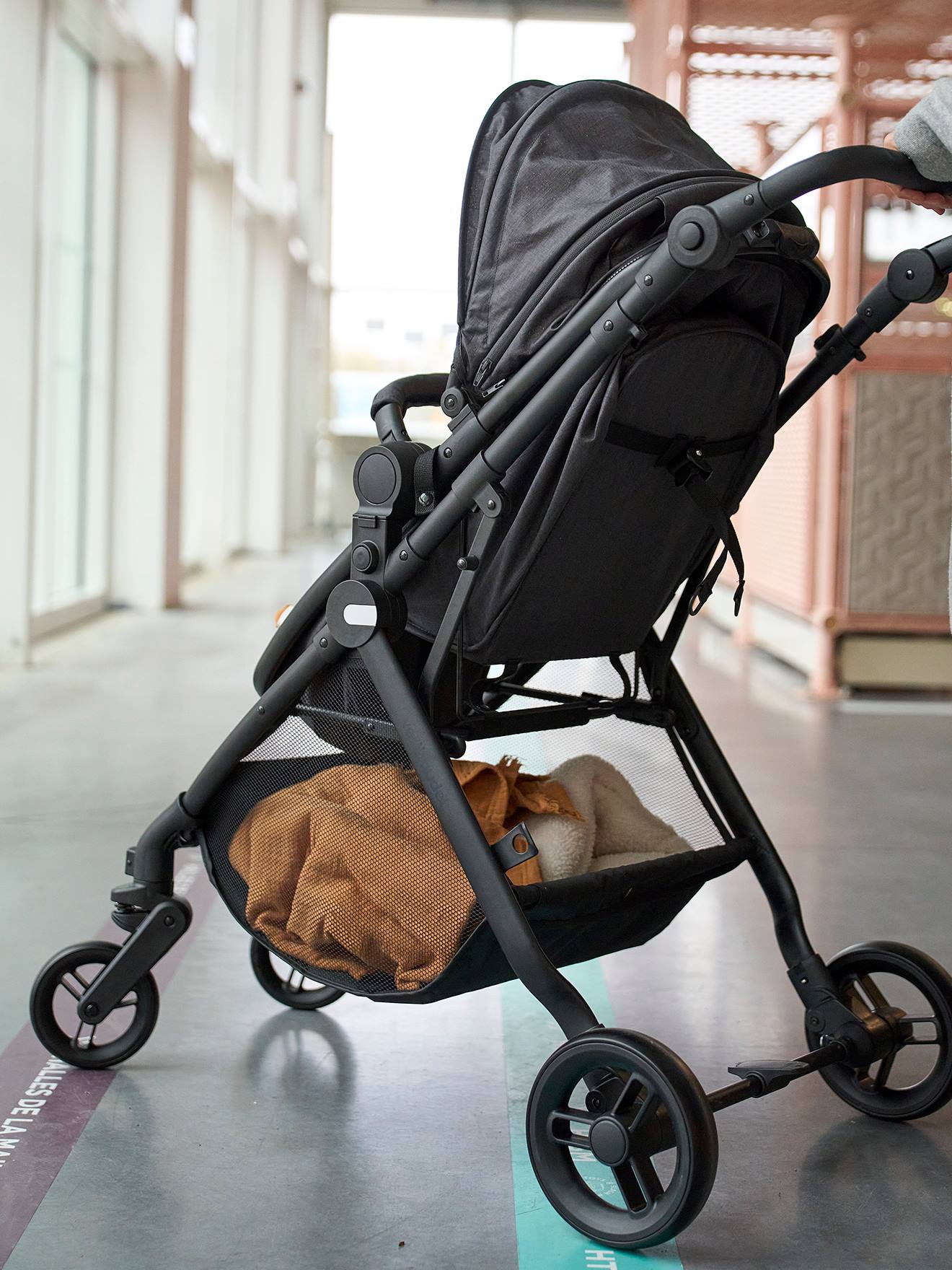 Vertbaudet Kombi-Kinderwagen LIBRA mit Babyschale - grau glanzeffekt
