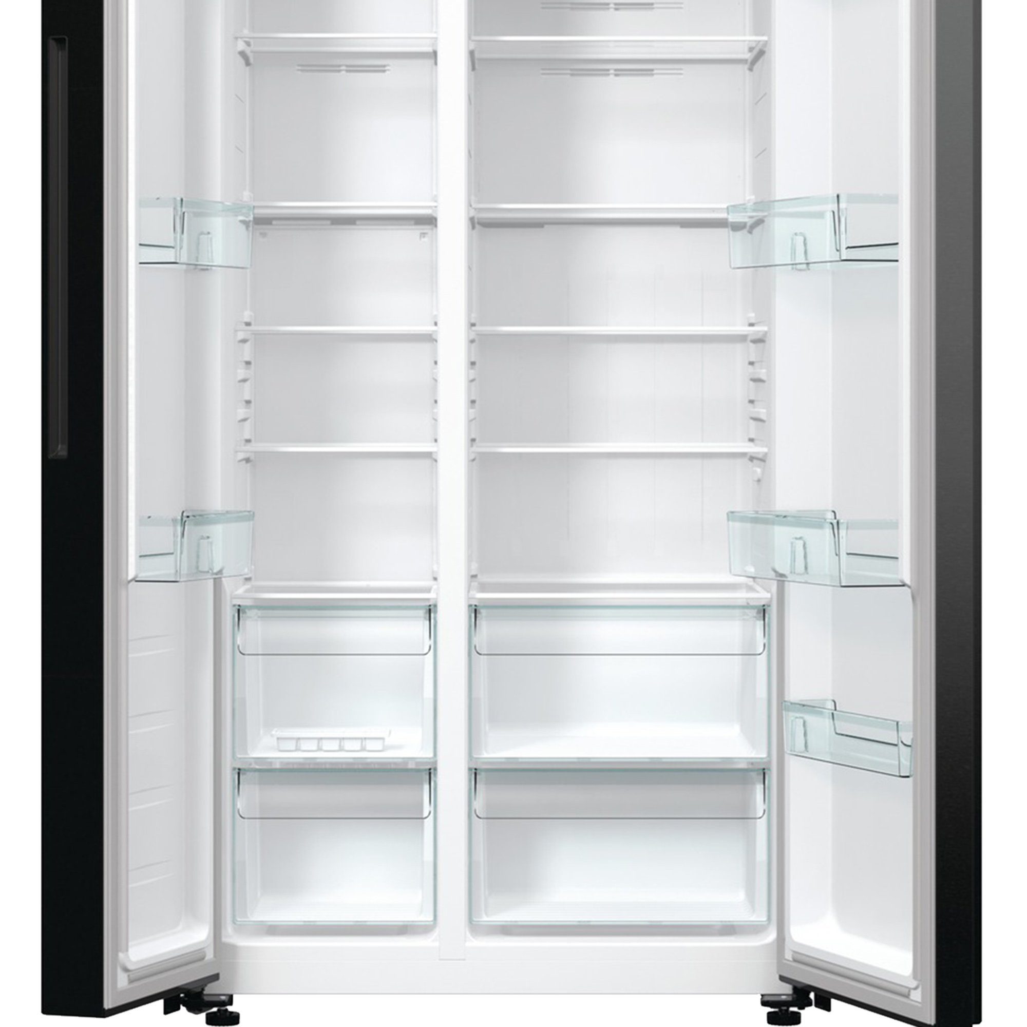 GORENJE Side-by-Side NRR 9185DABXL, 186,5 cm hoch, 91 cm breit, NoFrost Plus, MultiFlow 360°, XtraSpace, FastFreeze