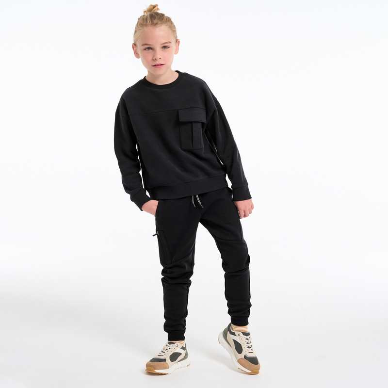 Sweat-shirt uni 1 poche gris garçon