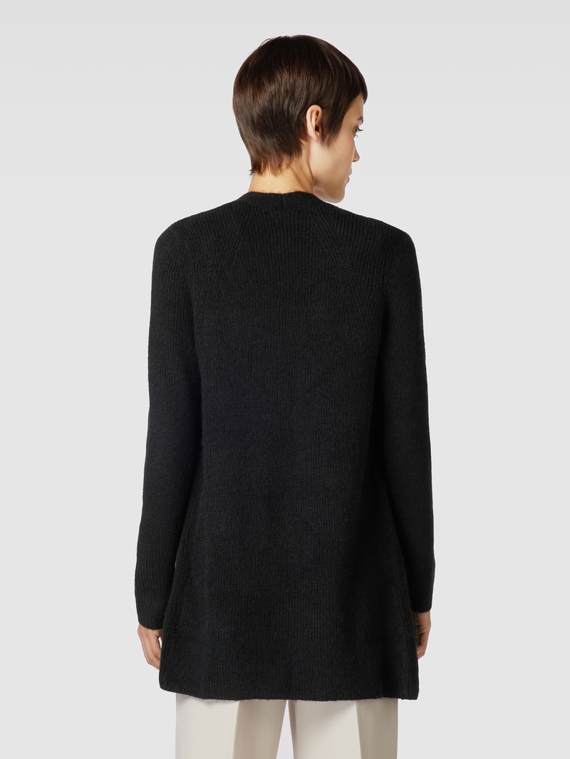 Cardigan mit Eingrifftaschen in schwarz