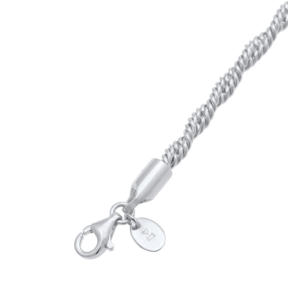 Elli PREMIUM Elli PREMIUM Bracelet Cordon dame torsadé Élégant de base en argent sterling 925 Bracelet