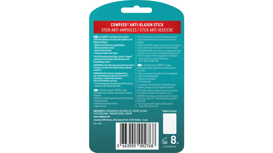 Compeed Anti-Blasen Stick 8 ml