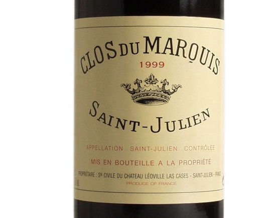 Clos du Marquis Rouge 1999, Second Vin du Château Léoville Las Cases Bordeaux Saint-Julien
