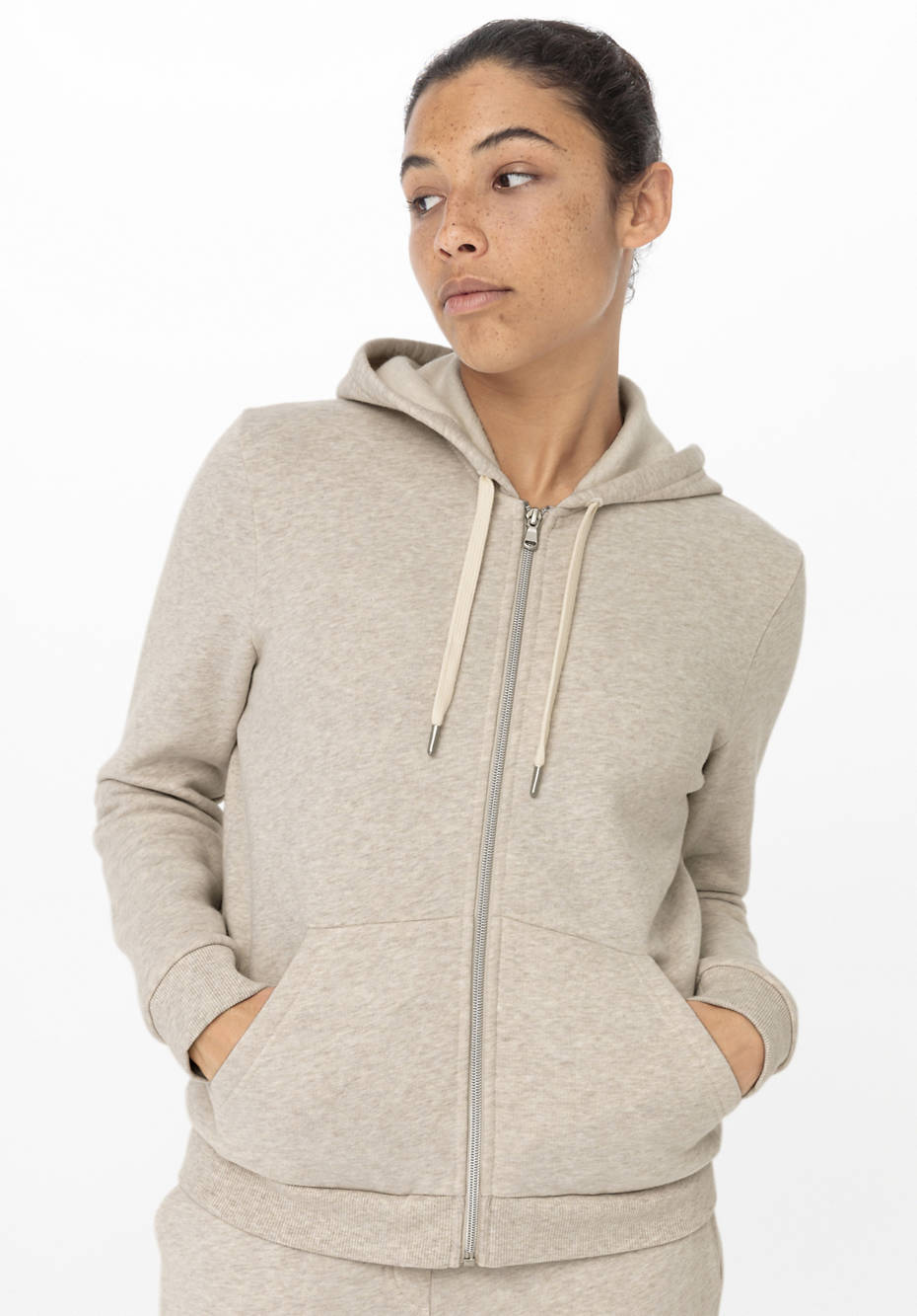 Sweatjacke aus reiner Bio-Baumwolle