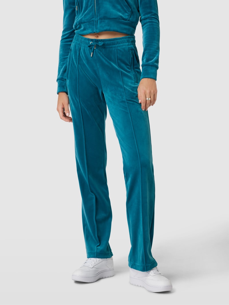 Sweatpants mit Strasssteinbesatz Modell 'TINA' in petrol