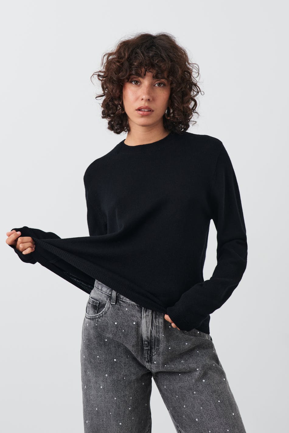 Fine knitted wool sweater