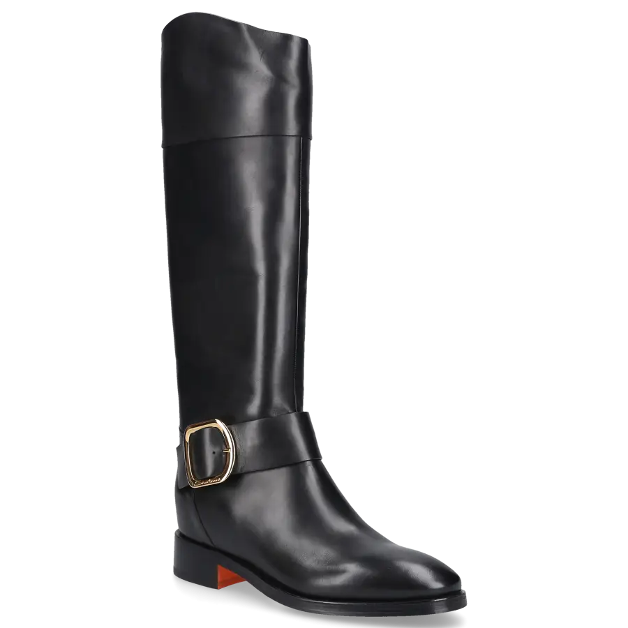 Santoni - Stiefel 70235 Kalbsleder - schwarz